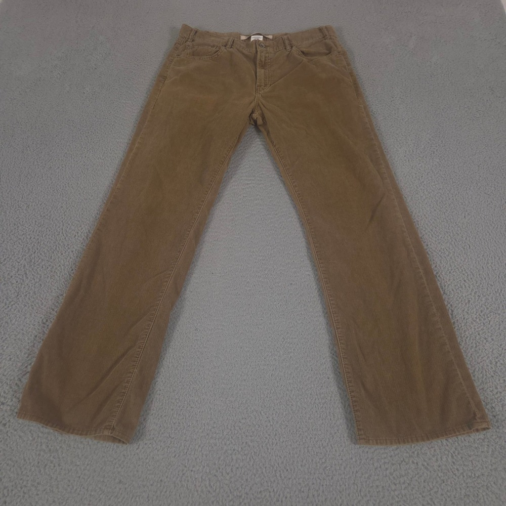 VINTAGE Gap Pants Mens 36x34 Brown Straight Leg Corduroy Cotton Retro Casual Y2K
